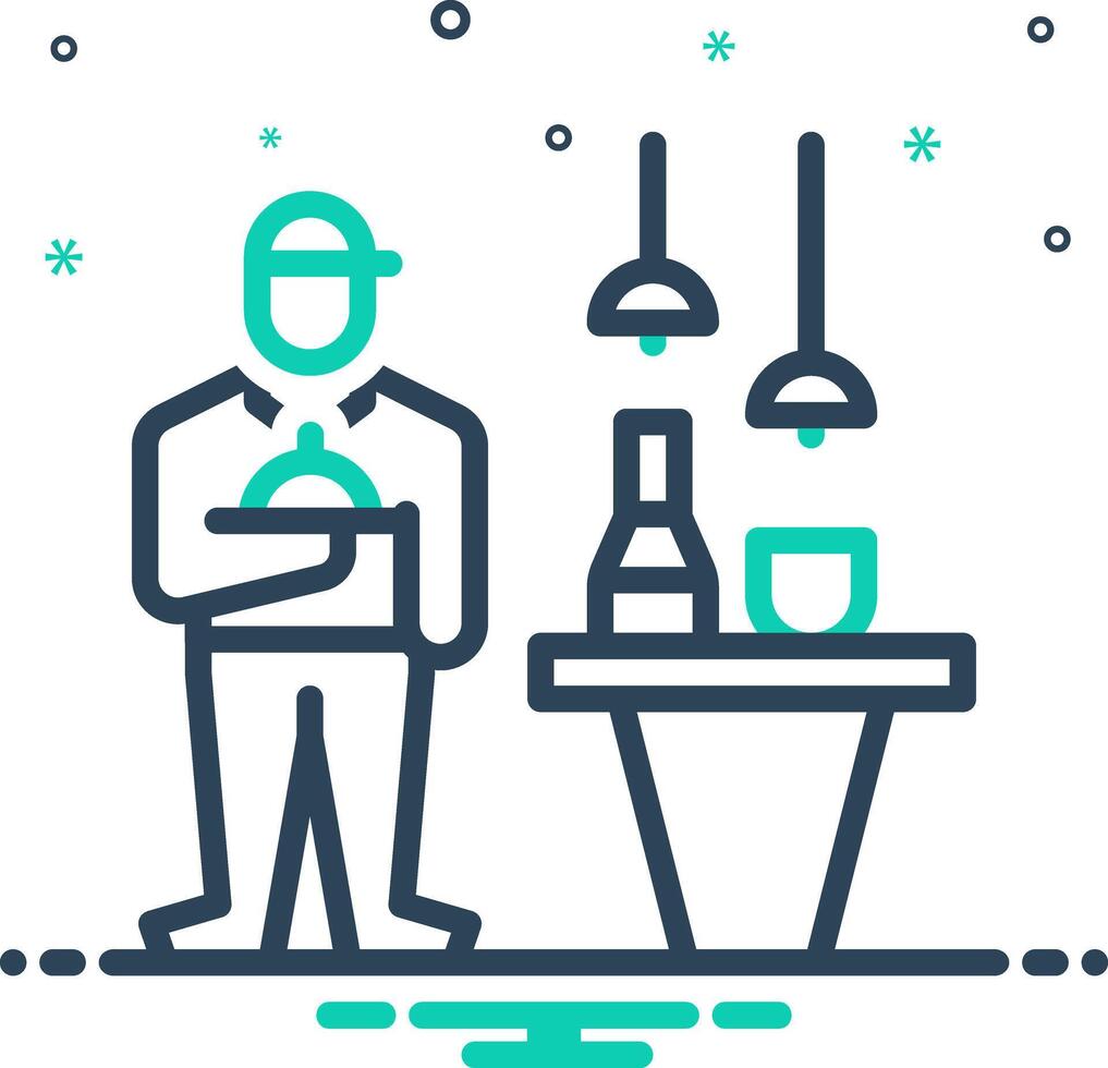 Mix icon for waiter vector