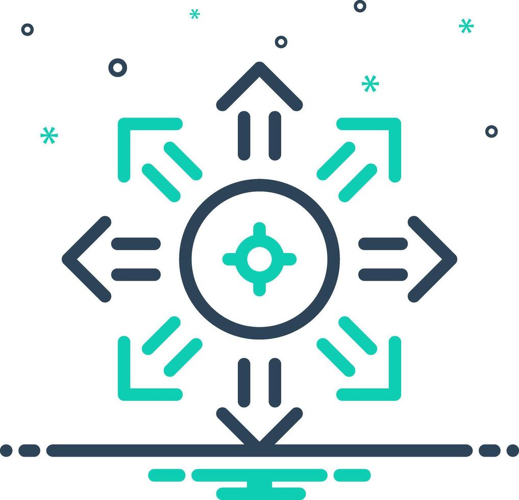 Mix icon for expand vector