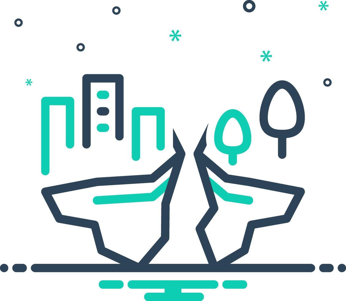 Mix icon for plate tectonics vector