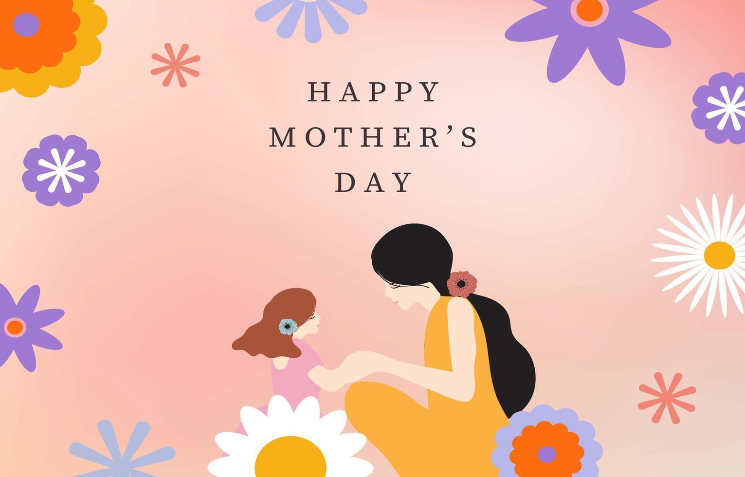 mother day background with flower vector