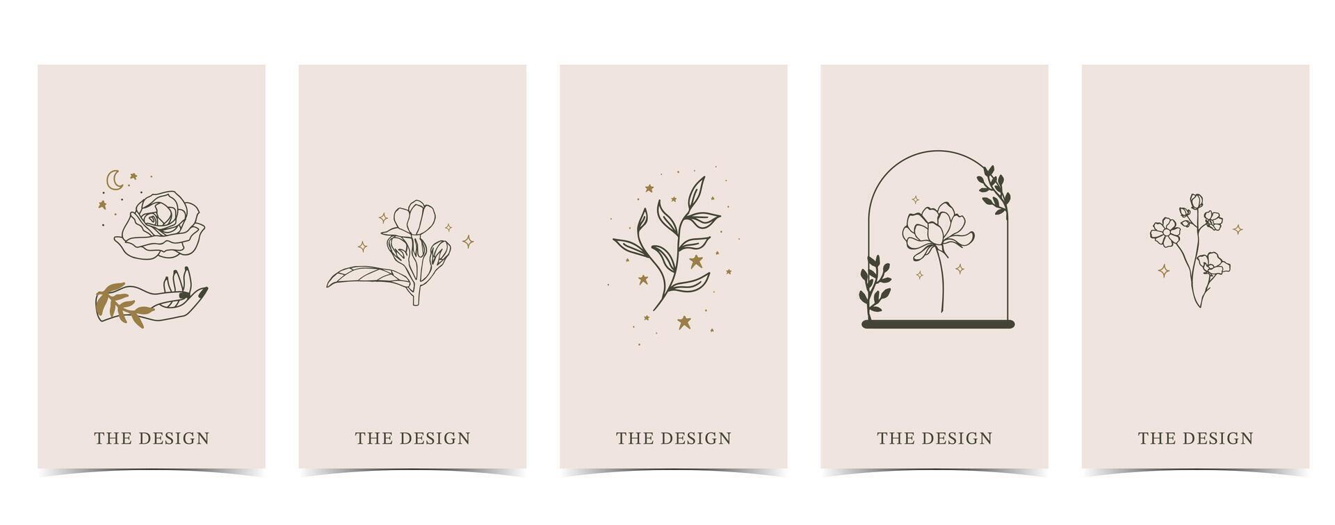 flower background with lavender,jasmine,magnolia.illustration for a4 page design vector