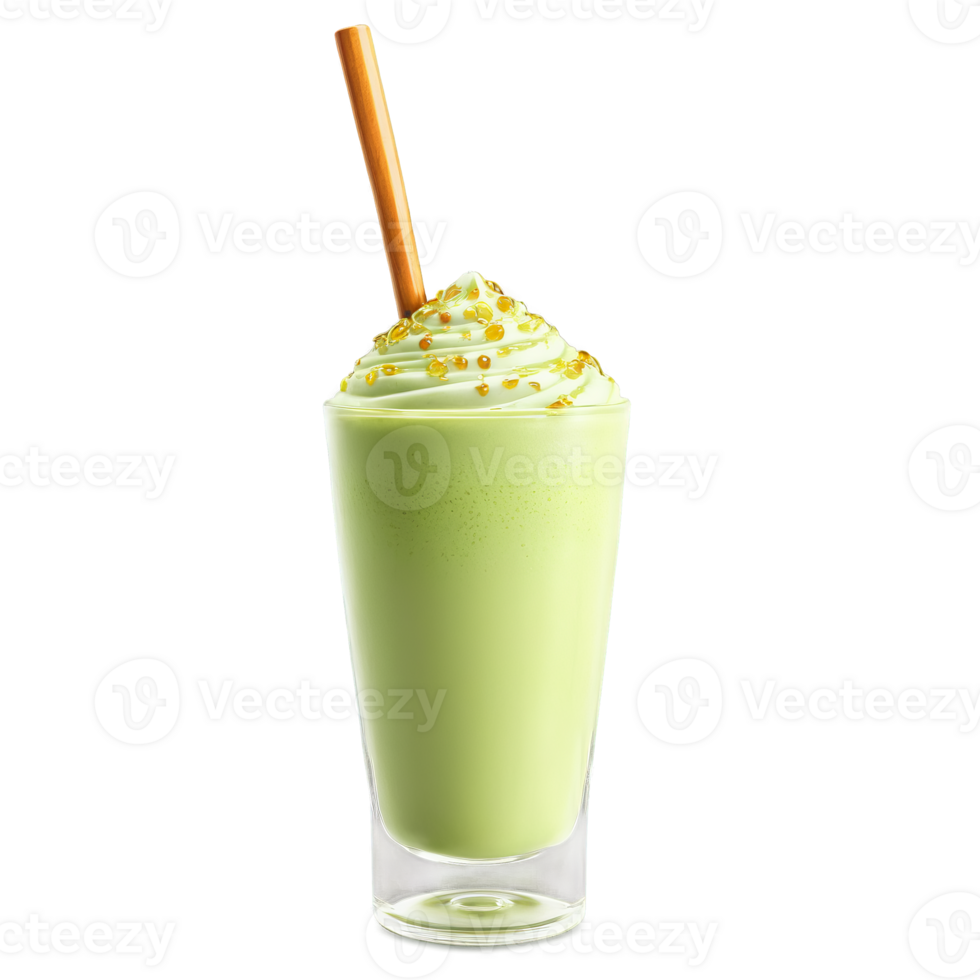 Matcha Green Tea Milkshake green tea powder honey drizzle healthy indulgence zen Summer drink concept png