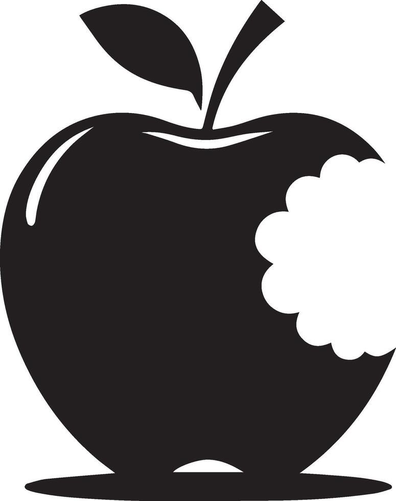 Apple silhouette isolated on white background. vector