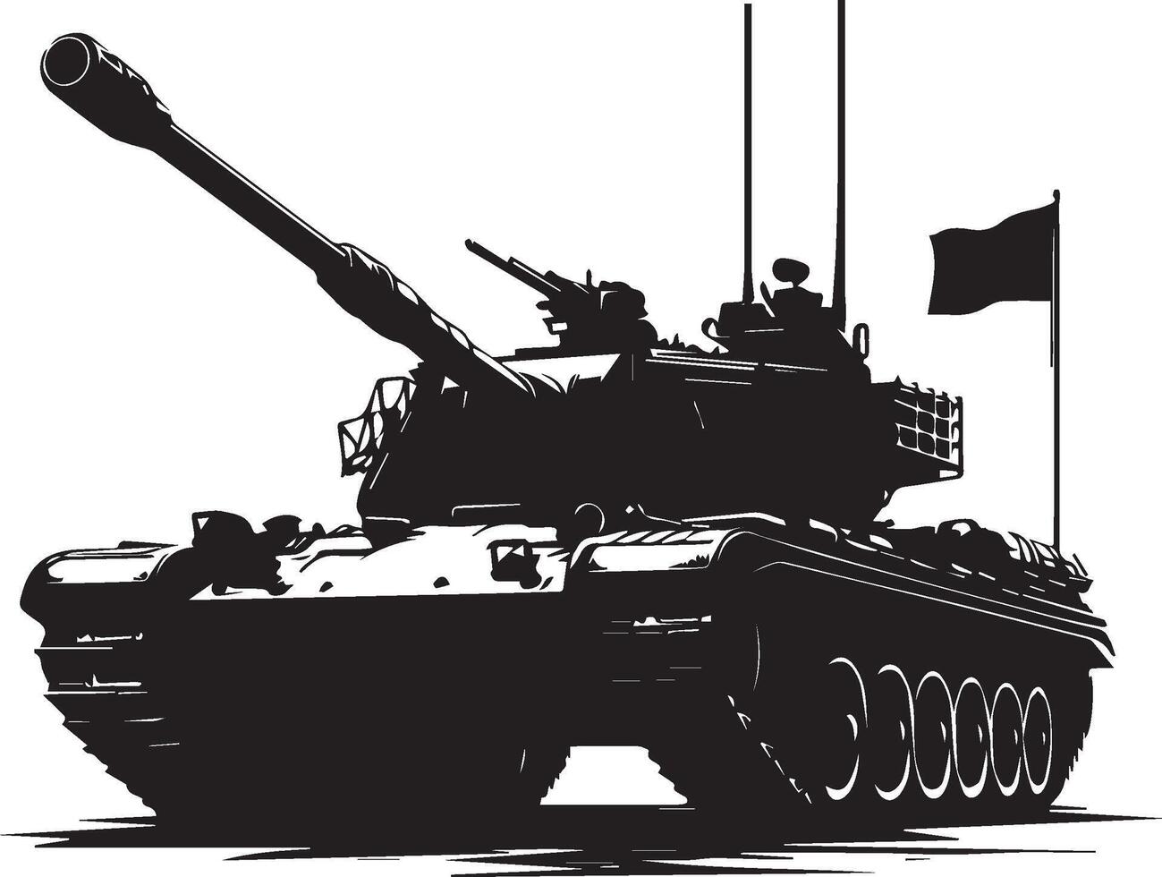 War tank silhouette. war tank logo isolated on white background vector