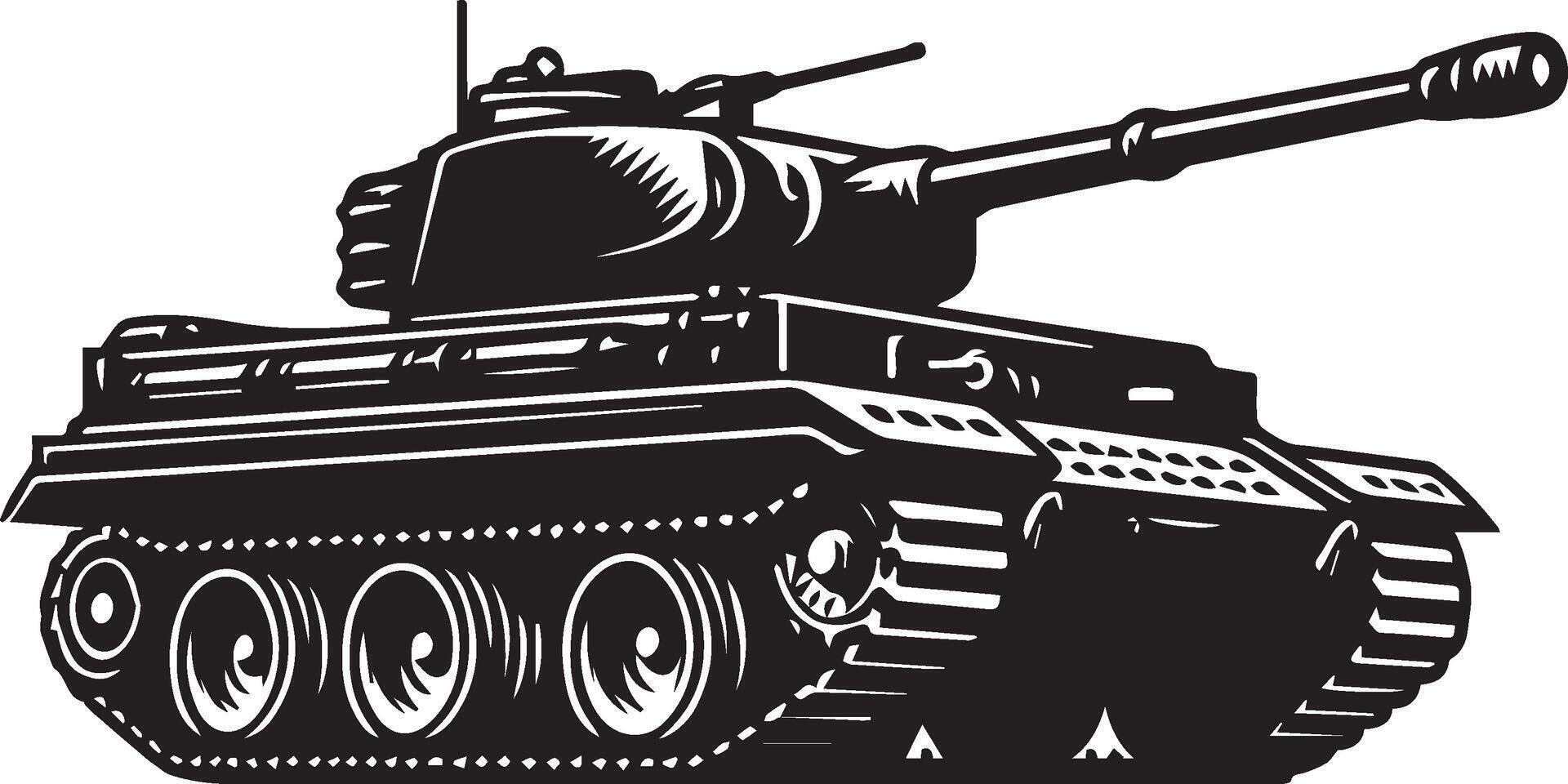 guerra tanque silueta. guerra tanque logo aislado en blanco antecedentes vector