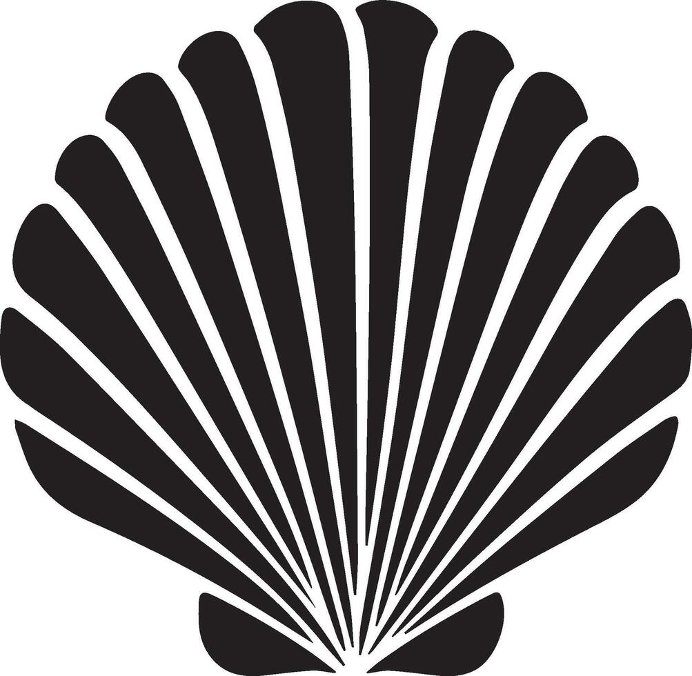 Pearl Shell silhouette on white background. Pearl Shell logo vector