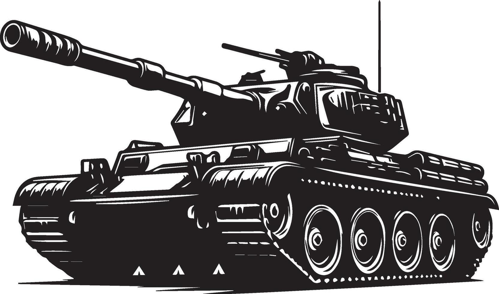 War tank silhouette. war tank logo isolated on white background vector