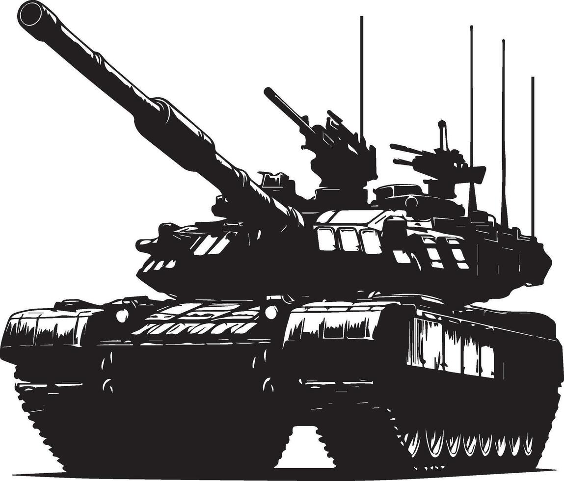 guerra tanque silueta. guerra tanque logo aislado en blanco antecedentes vector