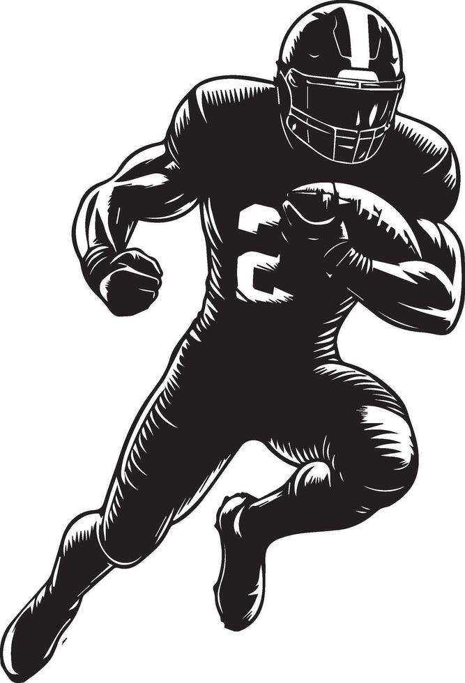 American football silhouette isolated on white background. American football logo. vector