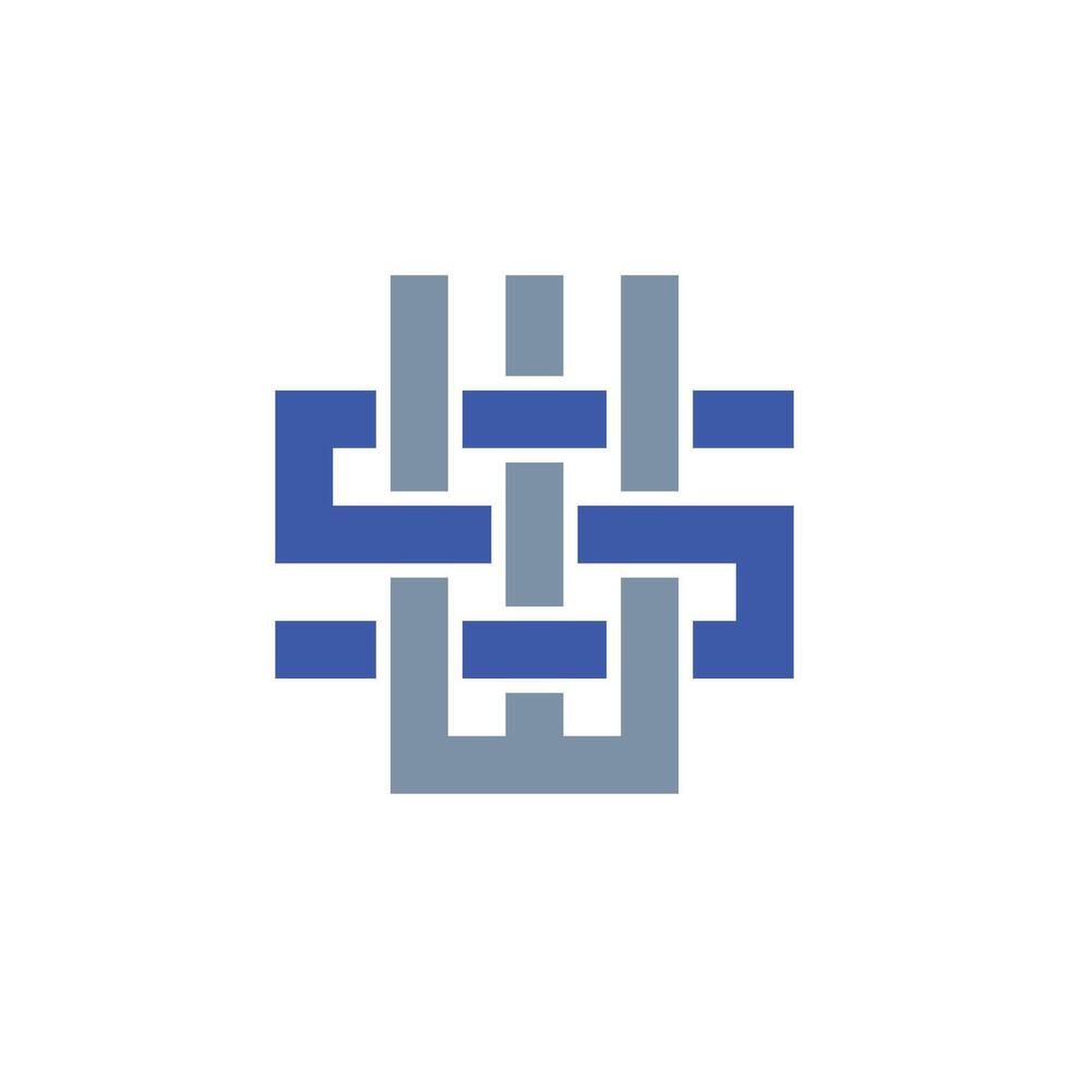 Letter WS or SW Logo Concept vector