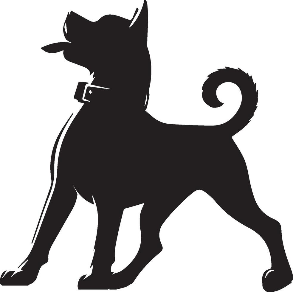 Dog silhouette set. Dog illustration vector