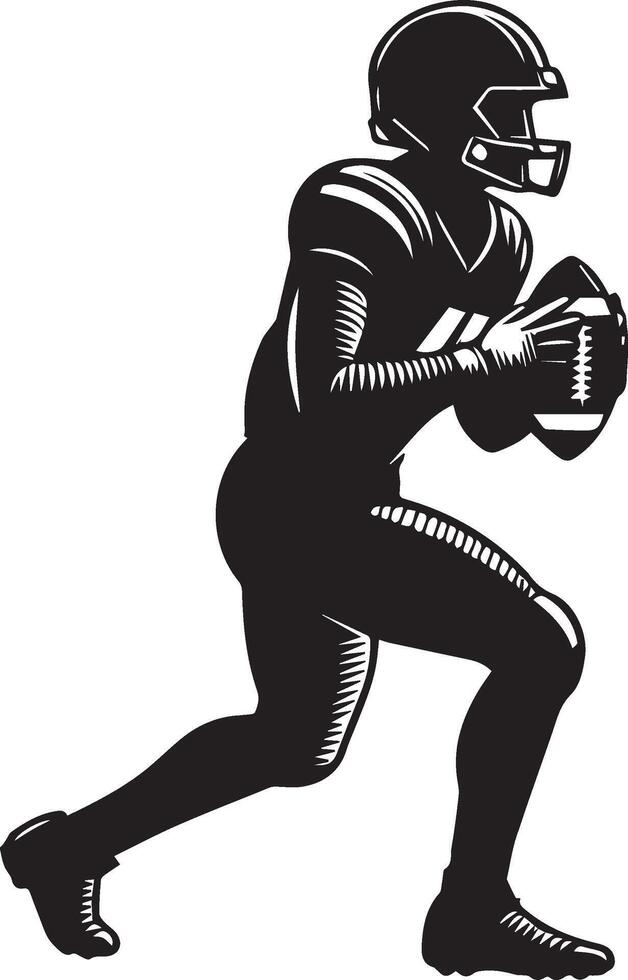 American football silhouette isolated on white background. American football logo. vector