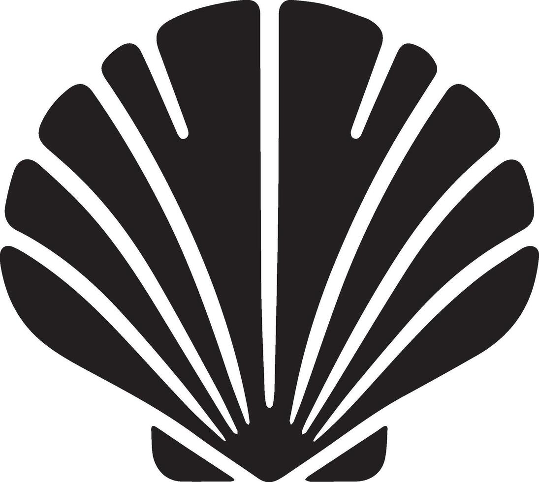 Pearl Shell silhouette on white background. Pearl Shell logo vector