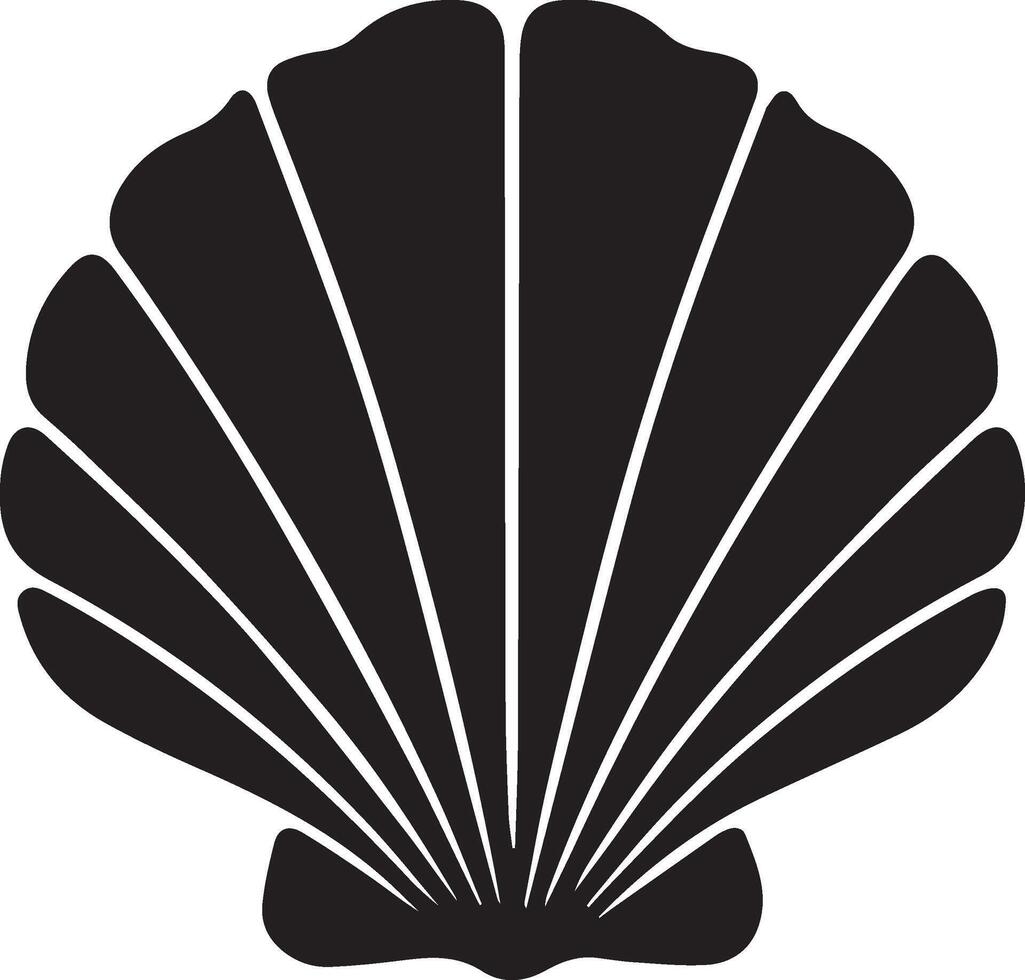 Pearl Shell silhouette on white background. Pearl Shell logo vector