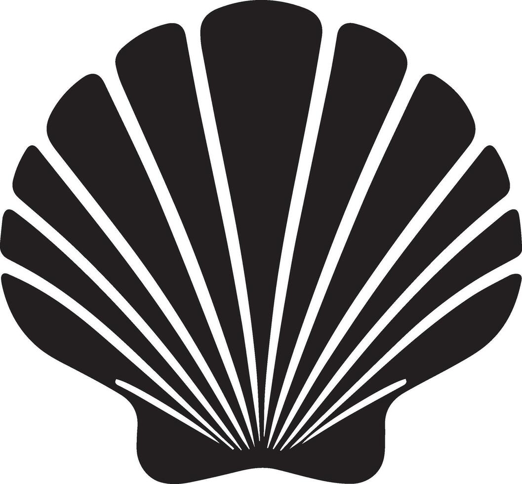 Pearl Shell silhouette on white background. Pearl Shell logo vector