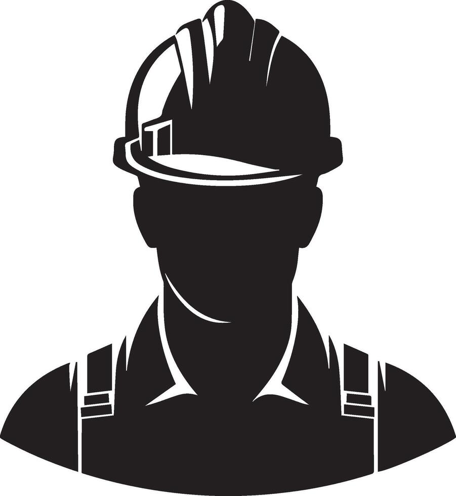Labour silhouette isolated on white background. May day concept vector