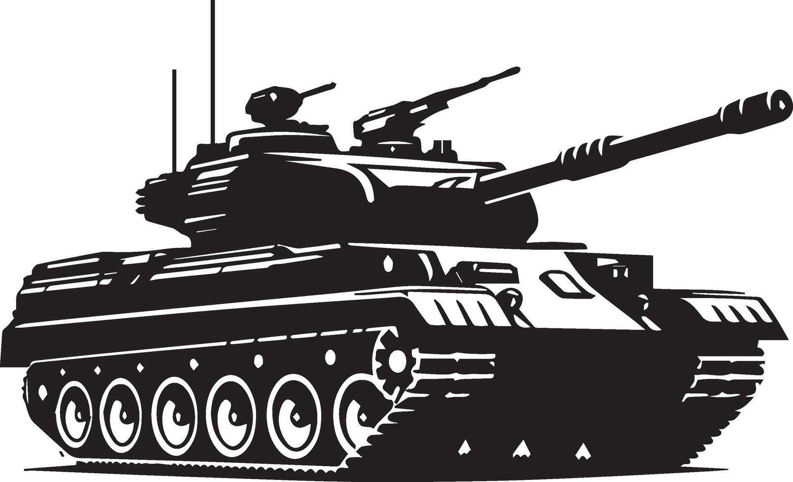 War tank silhouette. war tank logo isolated on white background vector