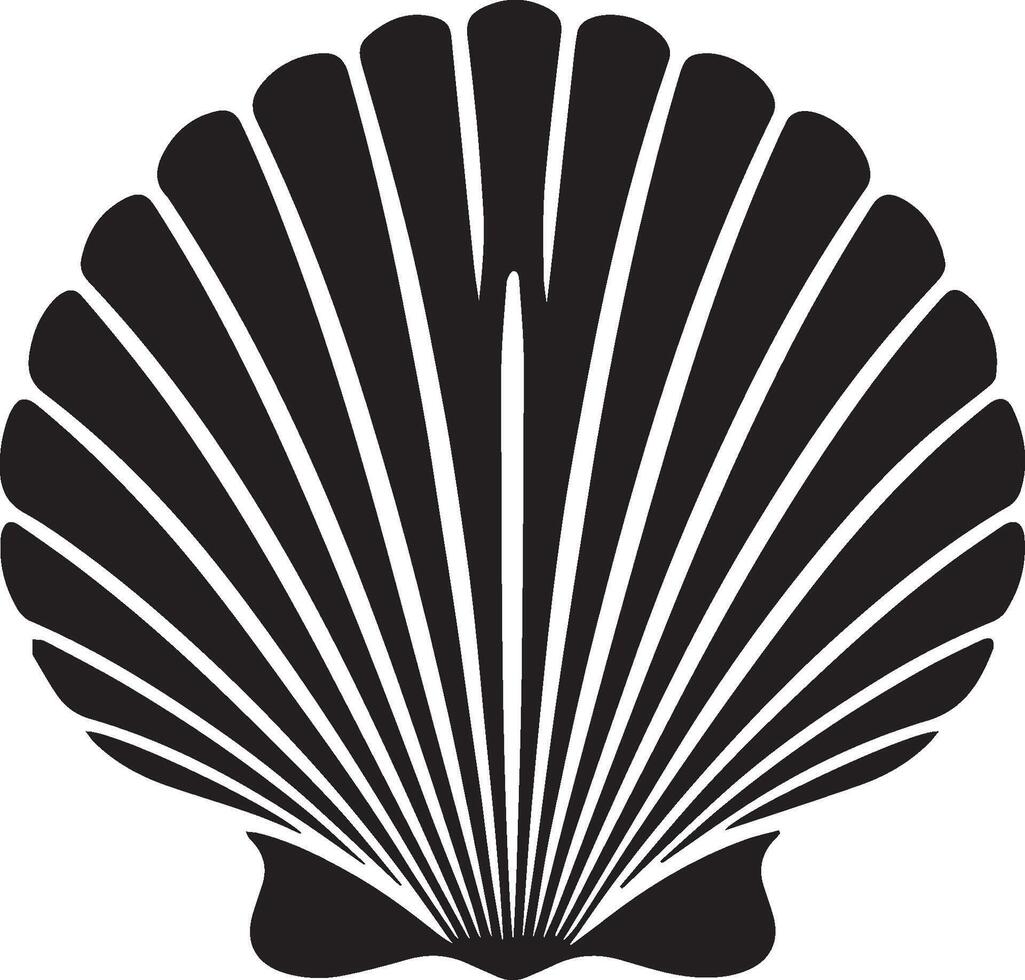 Pearl Shell silhouette on white background. Pearl Shell logo vector