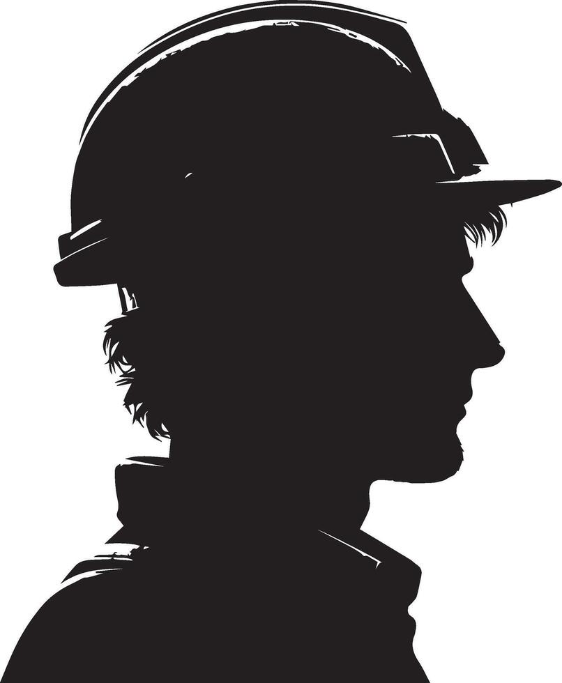 Labour silhouette isolated on white background. May day concept vector