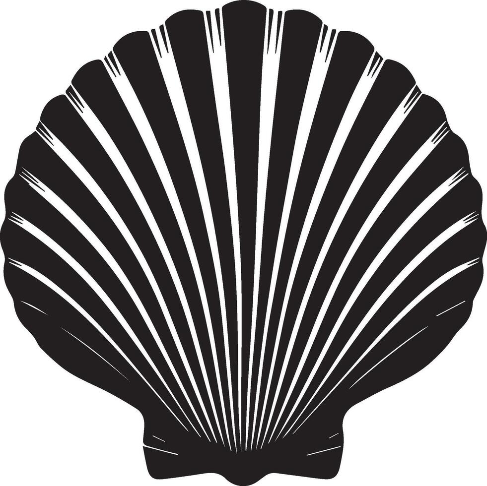 Pearl Shell silhouette on white background. Pearl Shell logo vector