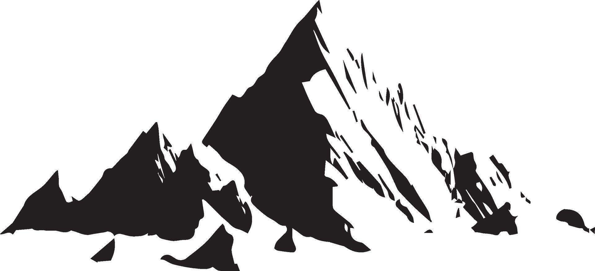 Hill silhouette on white background vector