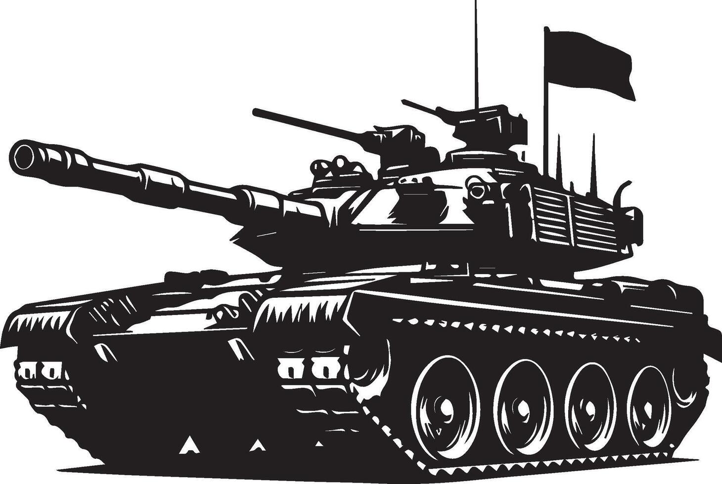 guerra tanque silueta. guerra tanque logo aislado en blanco antecedentes vector