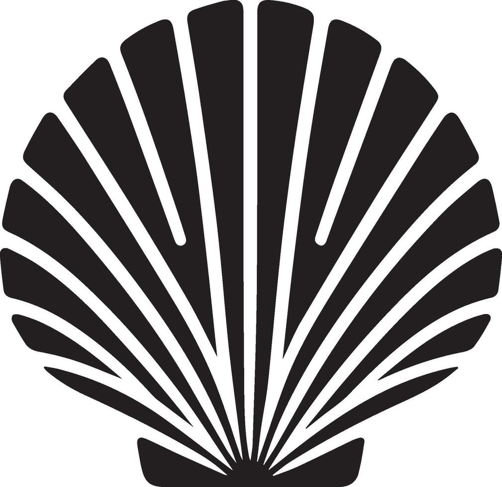 Pearl Shell silhouette on white background. Pearl Shell logo vector