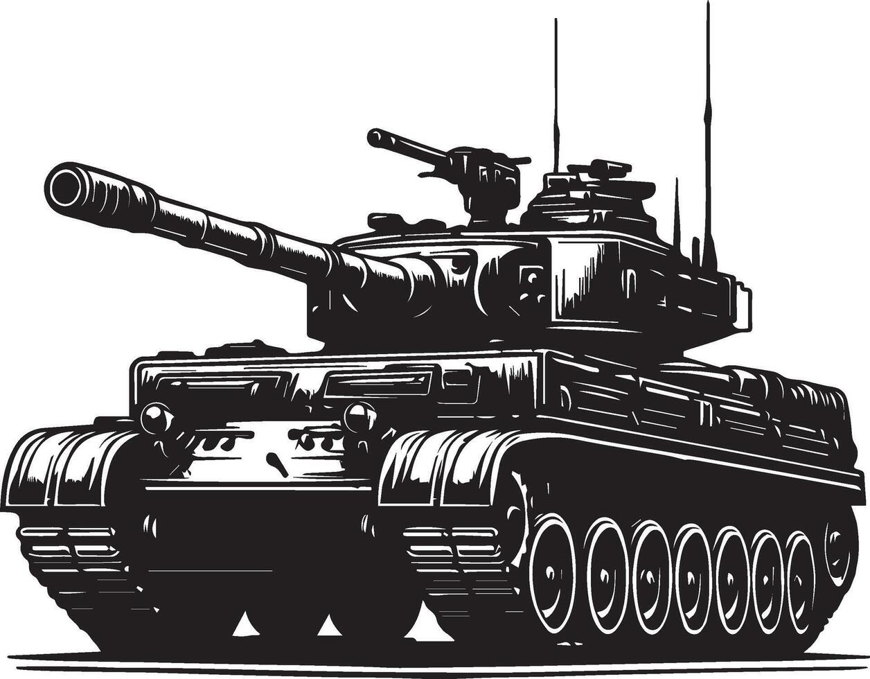 guerra tanque silueta. guerra tanque logo aislado en blanco antecedentes vector