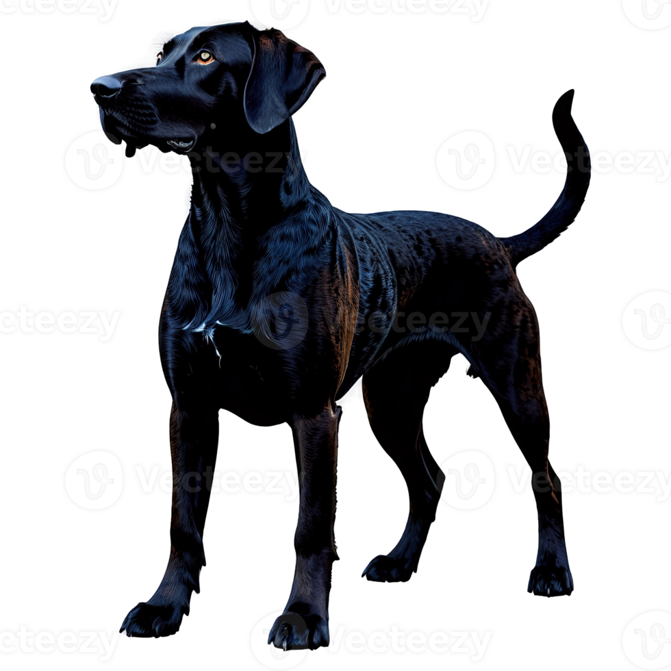 Silhouette of Plott Hound Dog isolated on transparent background png