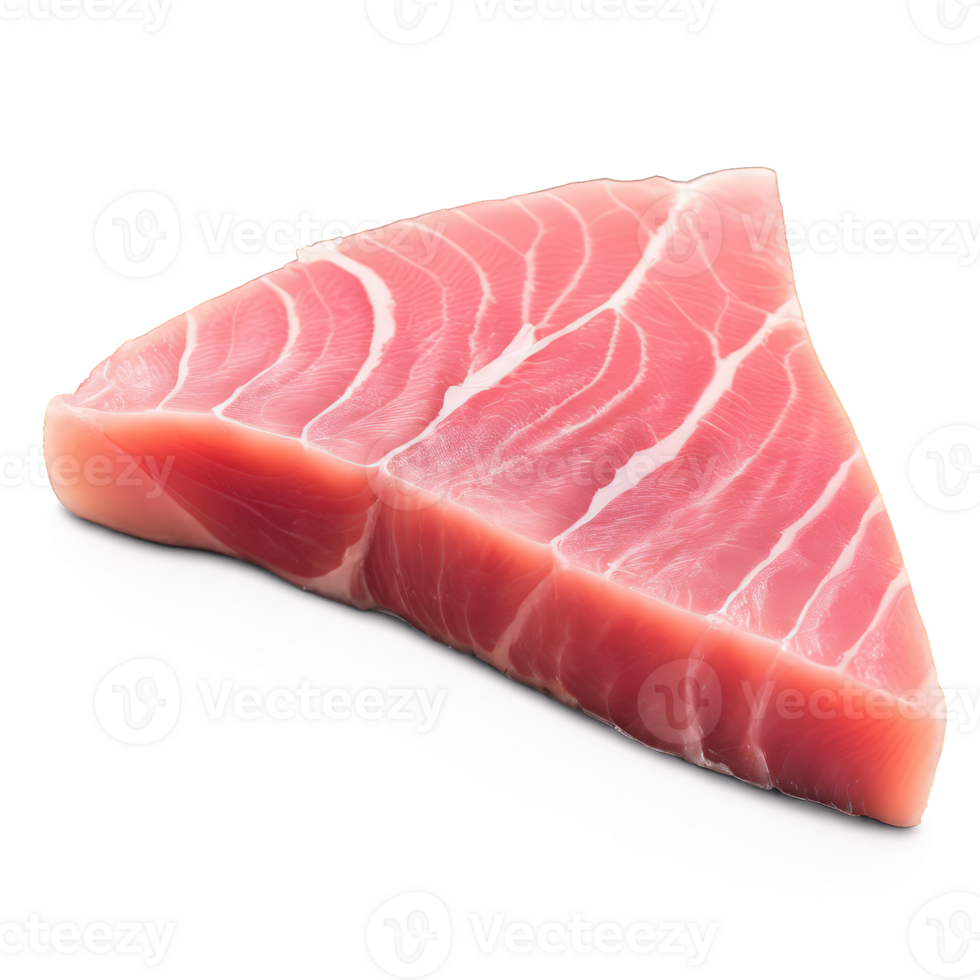 Raw swordfish steak pale pink color meaty texture photographed from the side Food and culinary png