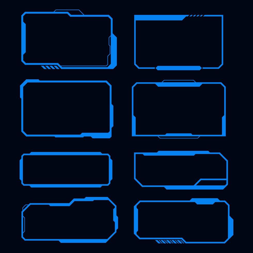 Technology futuristic frame element. HUD sci-fi design. vector