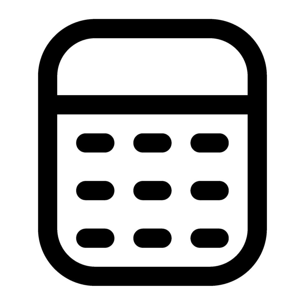 Calculator icon for uiux, web, app, infographic, etc vector