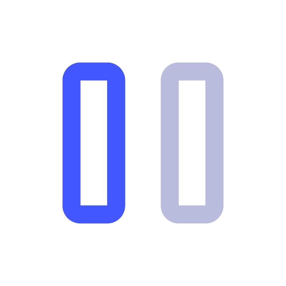 Pause icon for uiux, web, app, infographic, etc vector