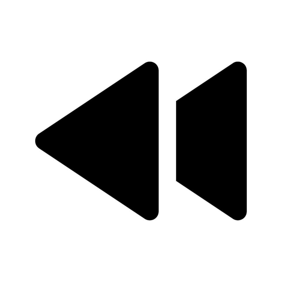 Backward icon for uiux, web, app, infographic, etc vector