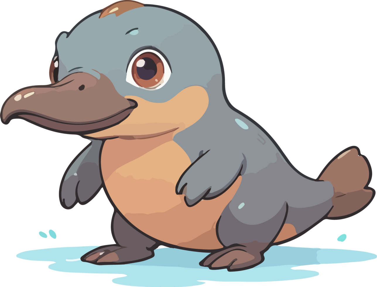 Platypus Animal Cartoon Sticker png