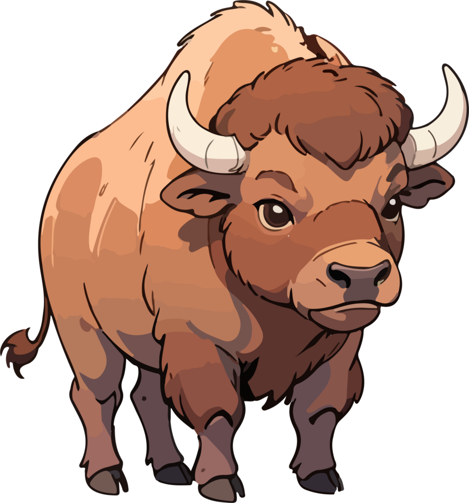 Bison Animal Cartoon Design png