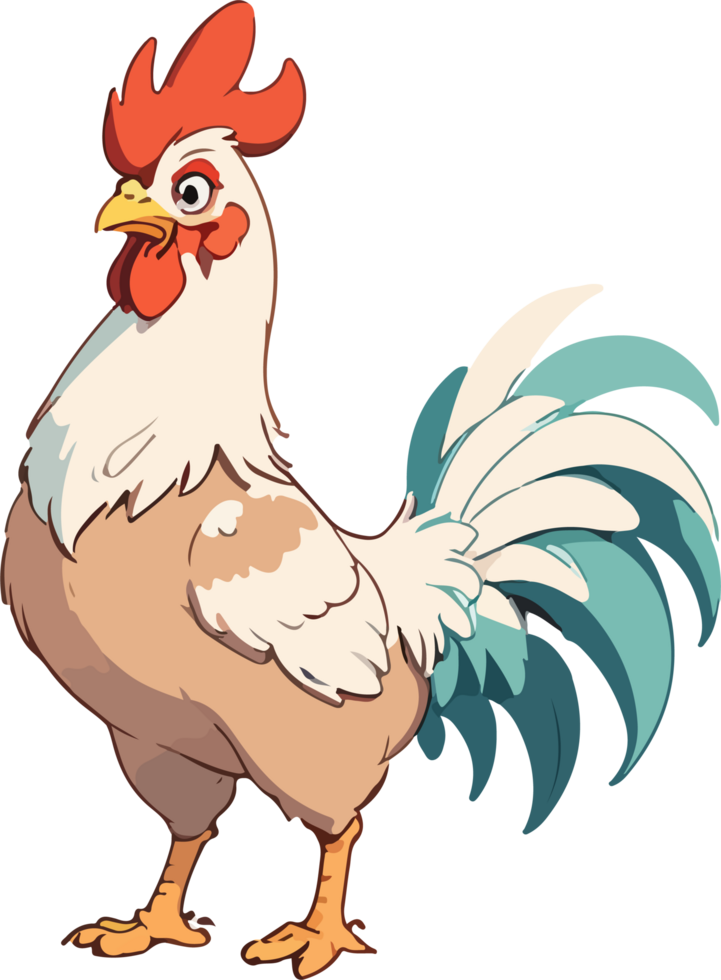 Chicken Rooster Cartoon Clipart png