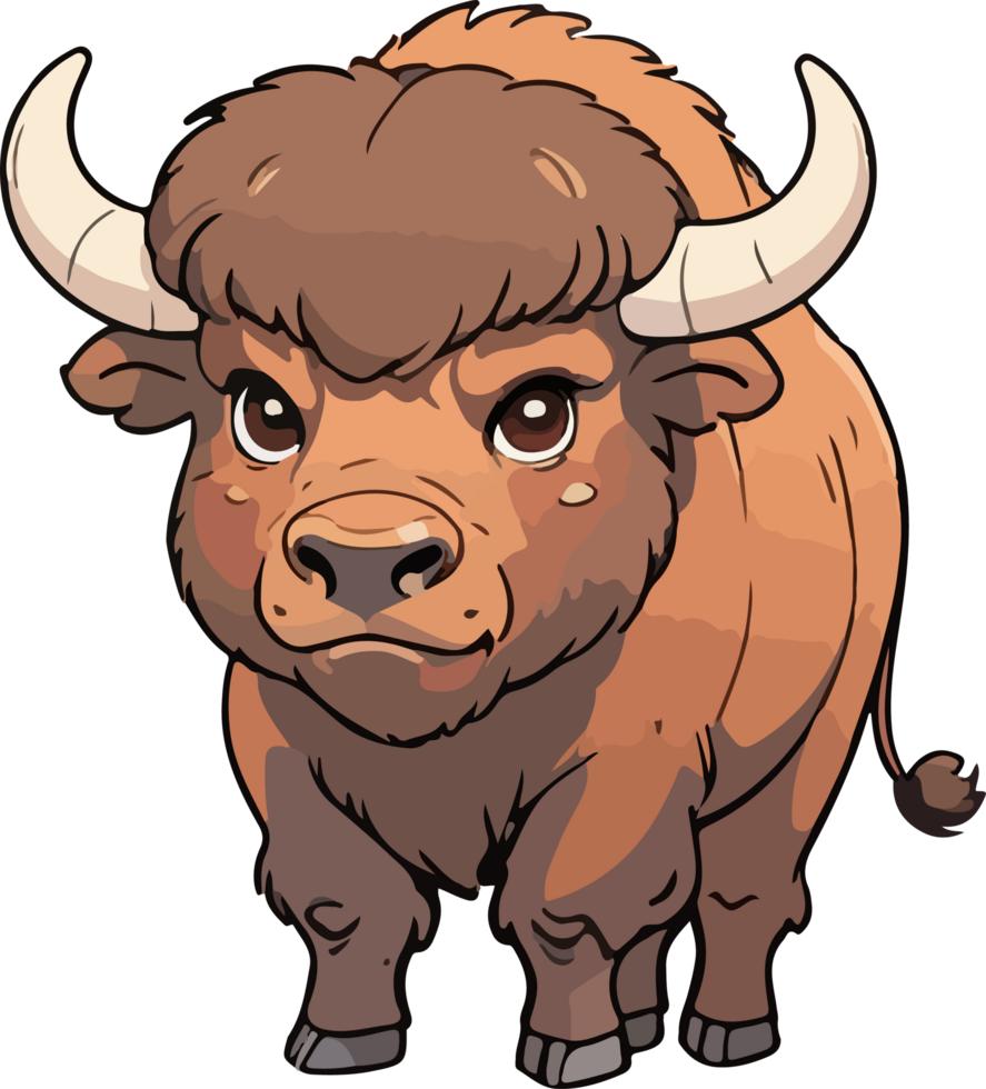 Bison Tier Karikatur Bild png