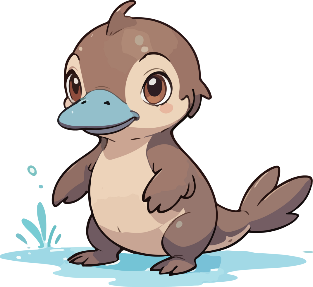 Platypus Animal Cartoon Clipart png