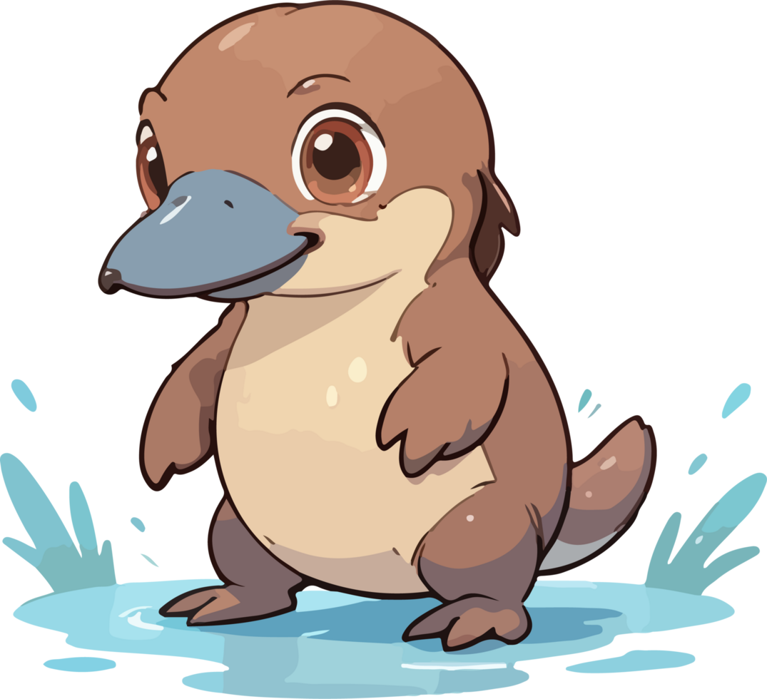 Platypus Cartoon Animal Design png