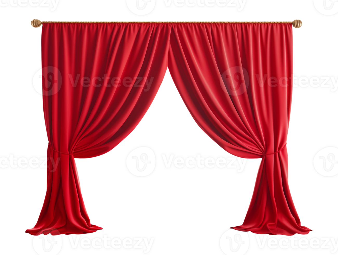 red curtain isolated png