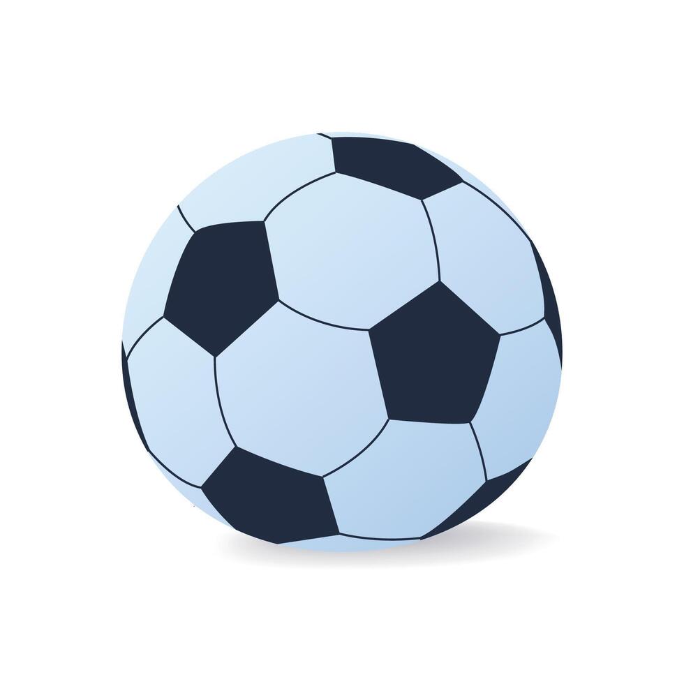 Soccer ball. Football ball cartoon design style. illustration isolated on white background. Cartoon design for poster, icon, card, logo, label, banner, sticker. vector