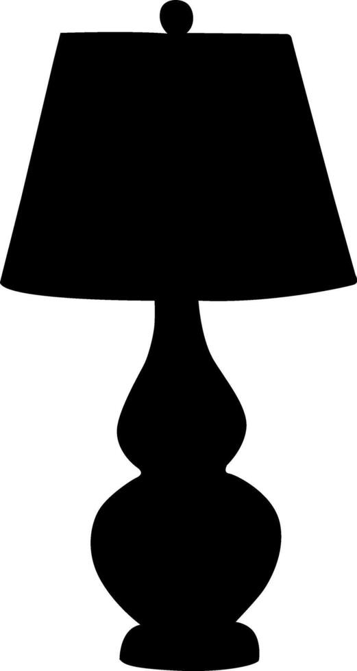 Silhuette lamp, table lamp, wall lamp vector