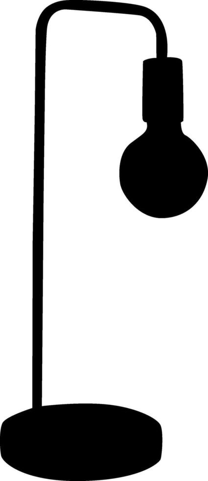 Silhuette lamp, table lamp, wall lamp vector