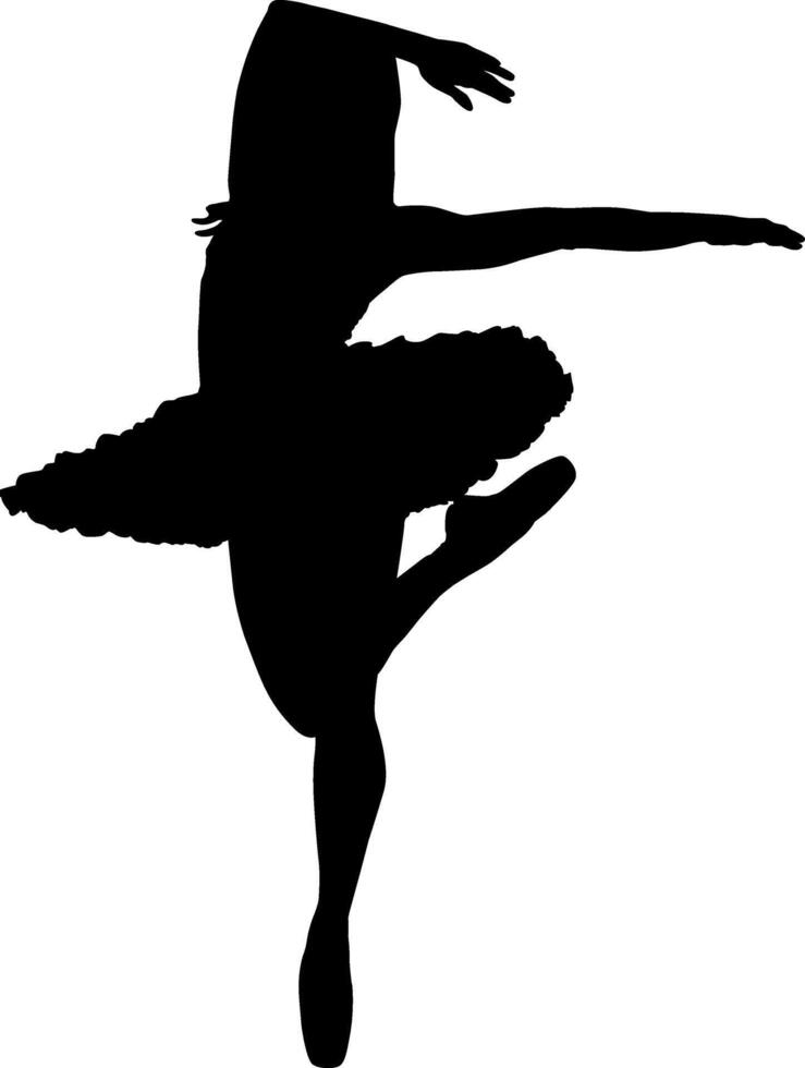 Silhouette of a person dancing on white background vector