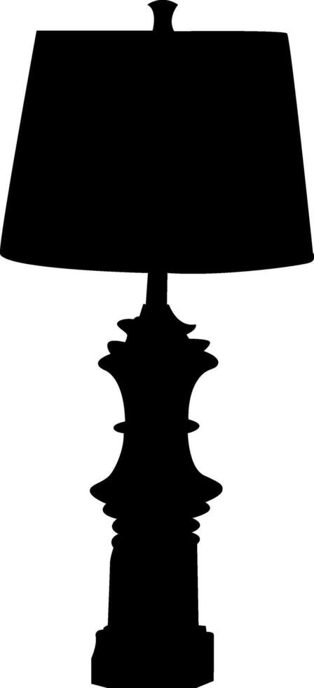 Silhuette lamp, table lamp, wall lamp vector
