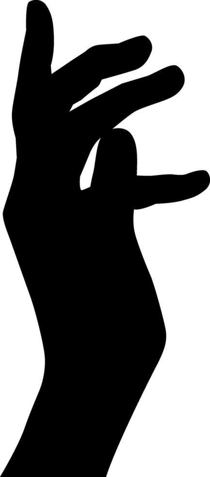 Silhouette of hands on white background vector