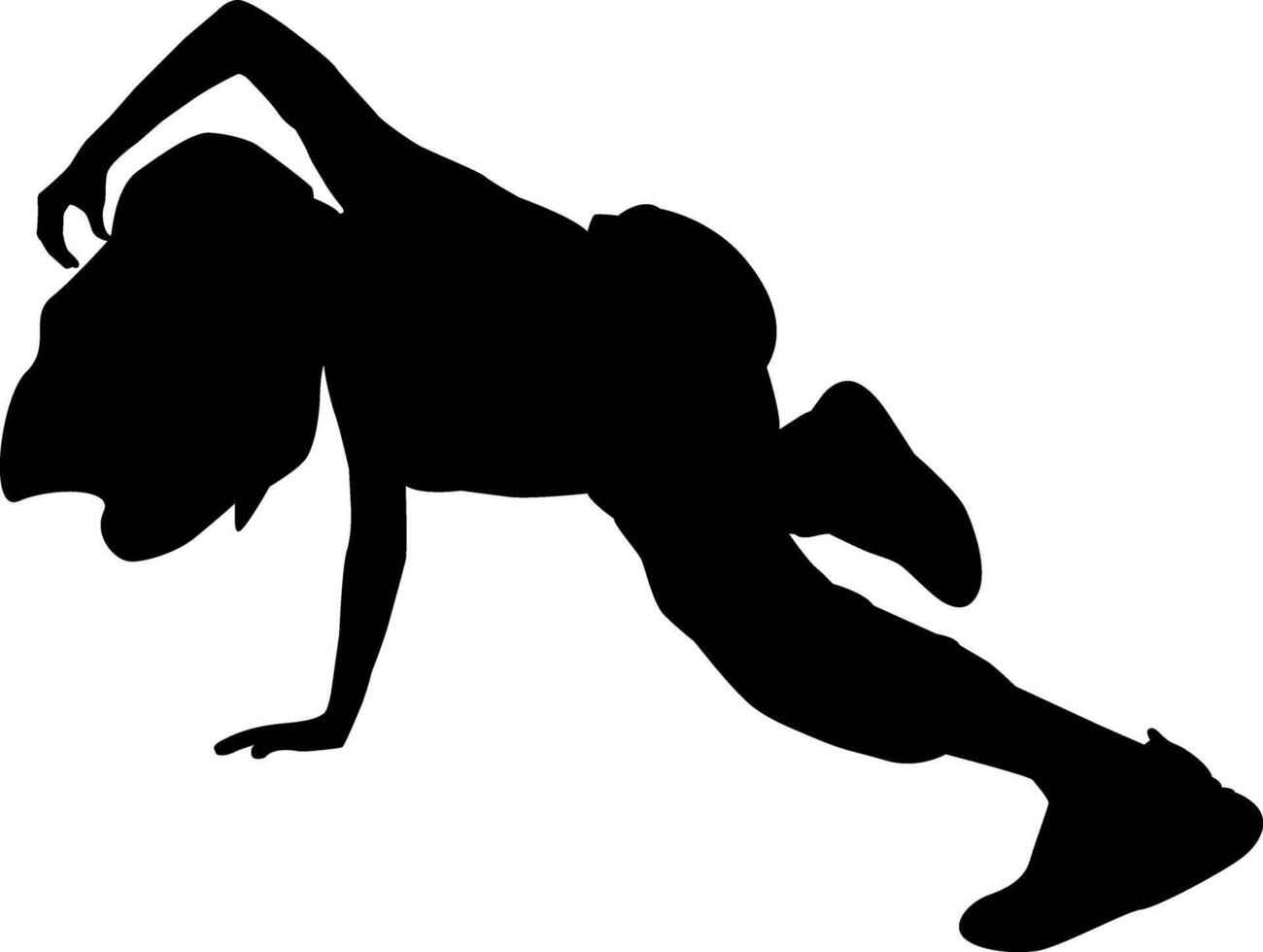 Silhouette of a person dancing on white background vector