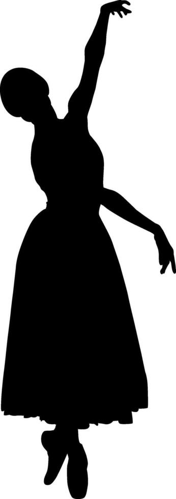 Silhouette of a person dancing on white background vector