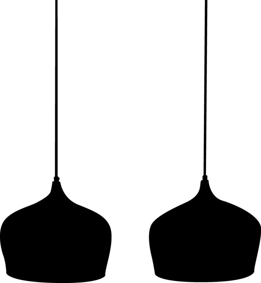Silhuette lamp, table lamp, wall lamp vector